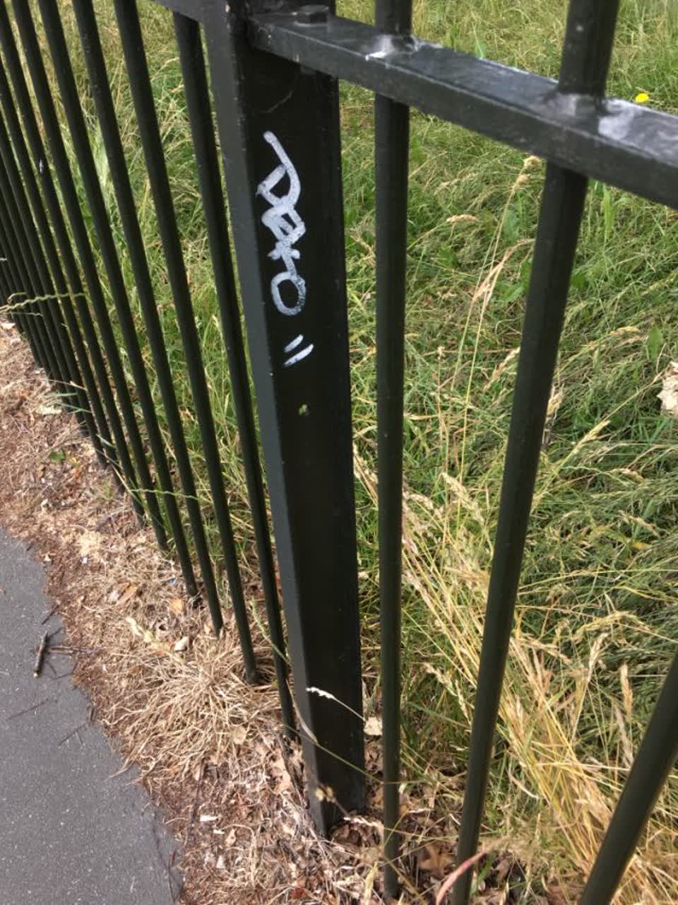 The photograph attached to this graffiti report