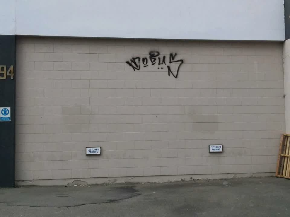 The photograph attached to this graffiti report