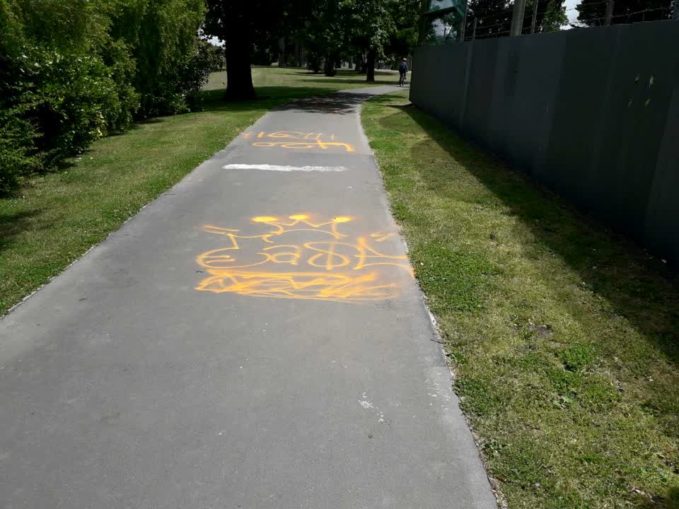 The photograph attached to this graffiti report