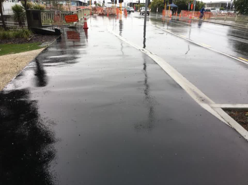 The photograph attached to this flooding report