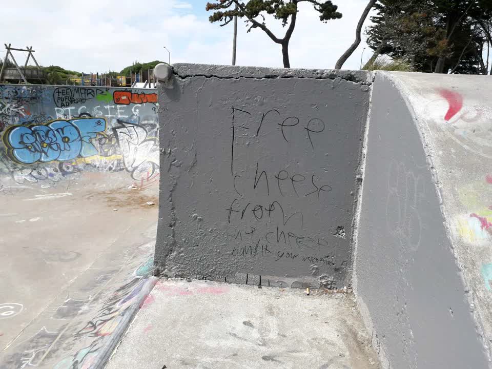 The photograph attached to this graffiti report