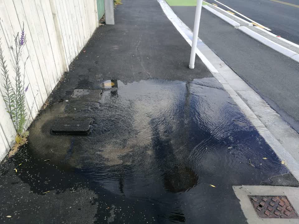 The photograph attached to this flooding report