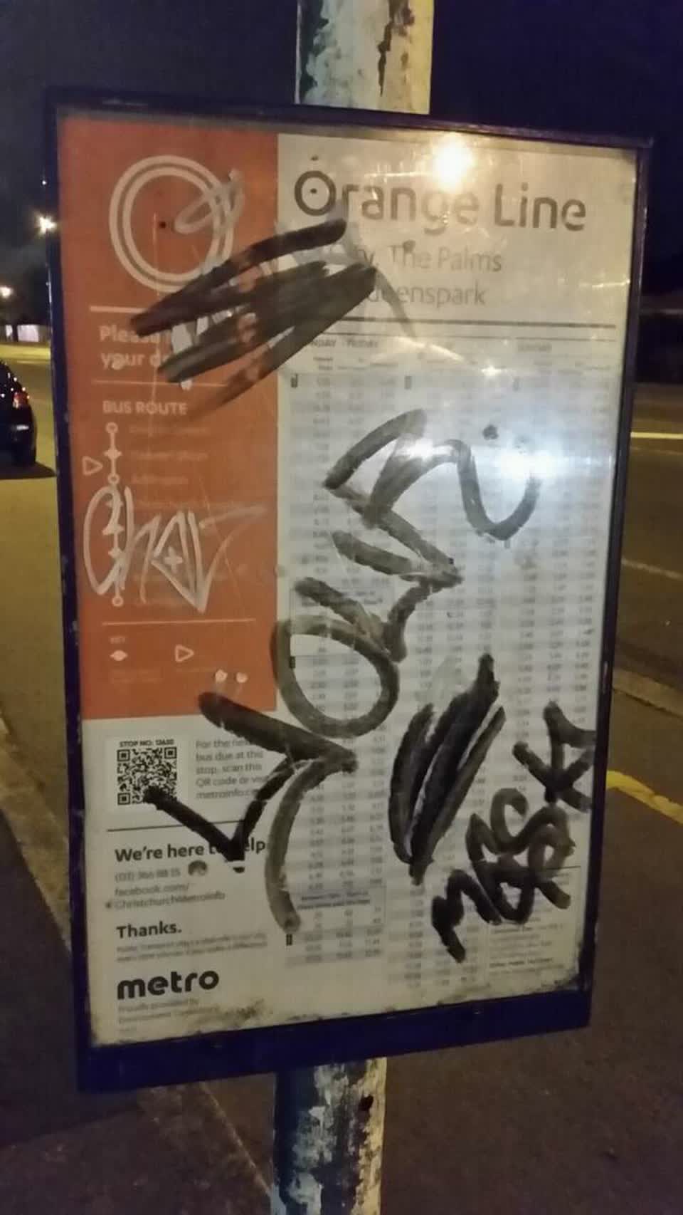 The photograph attached to this graffiti report