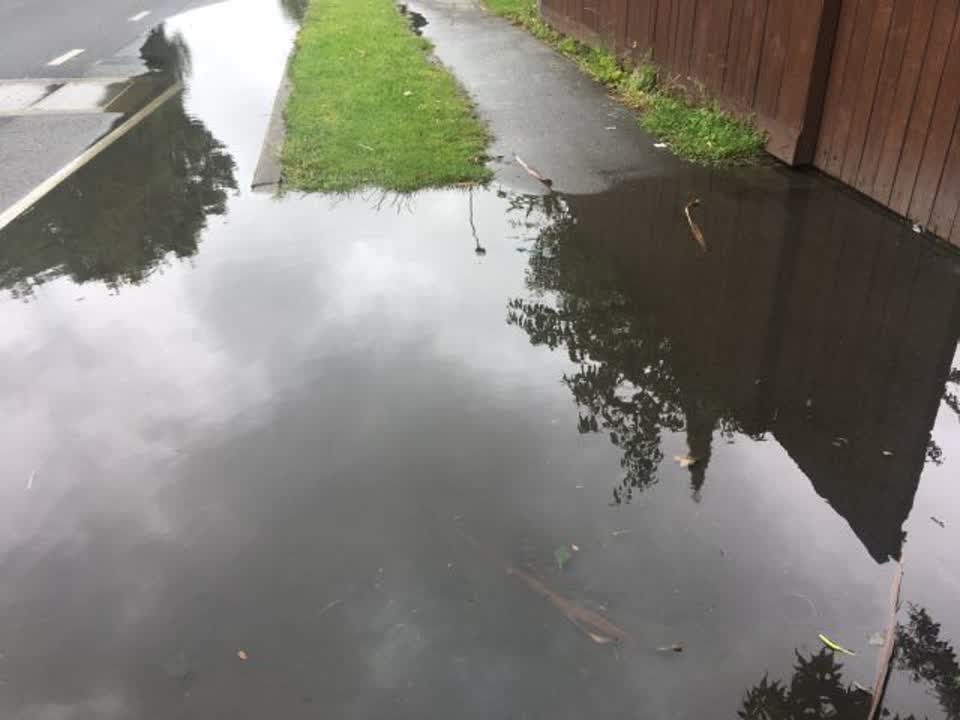 The photograph attached to this flooding report