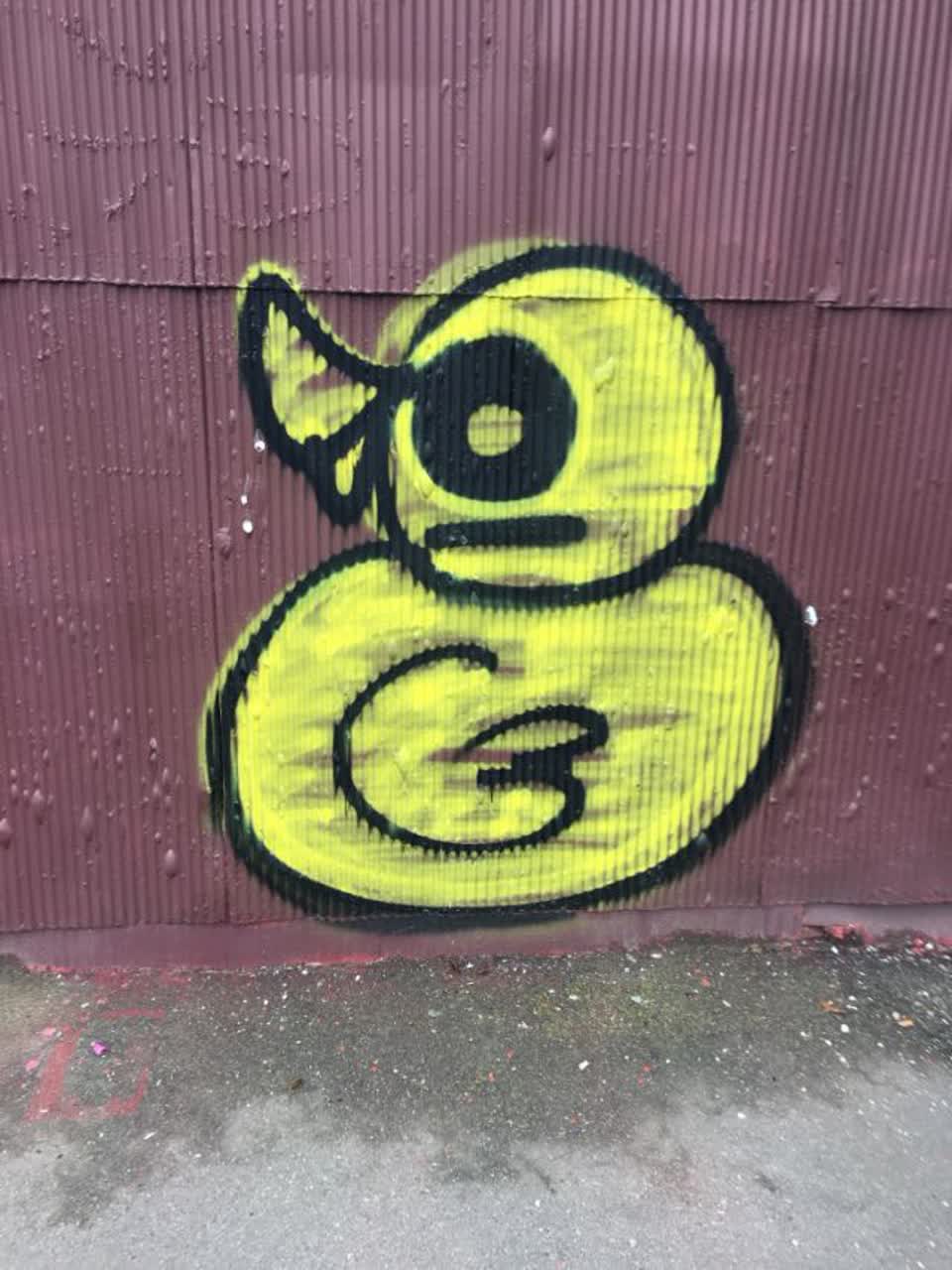The photograph attached to this graffiti report