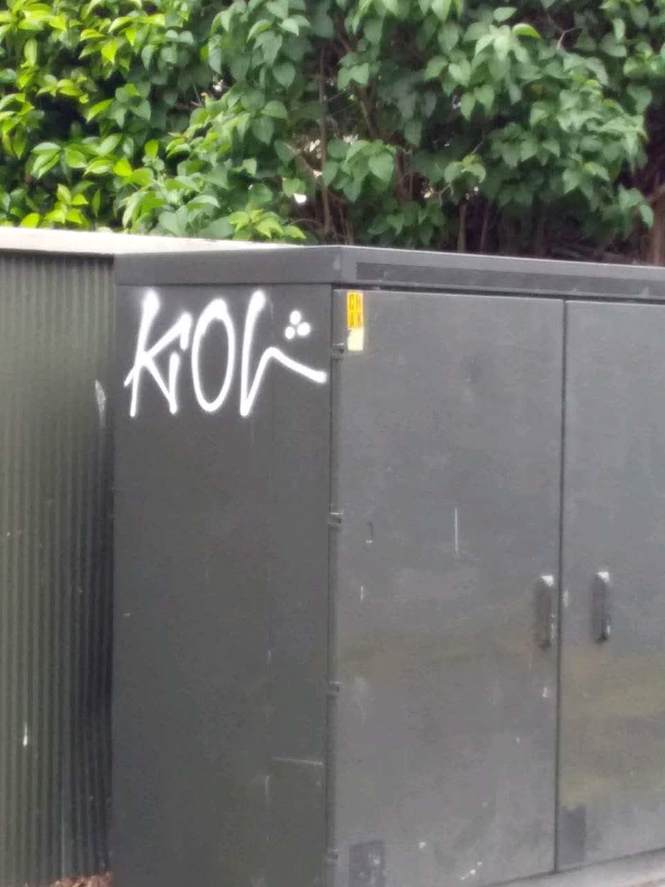 The photograph attached to this graffiti report