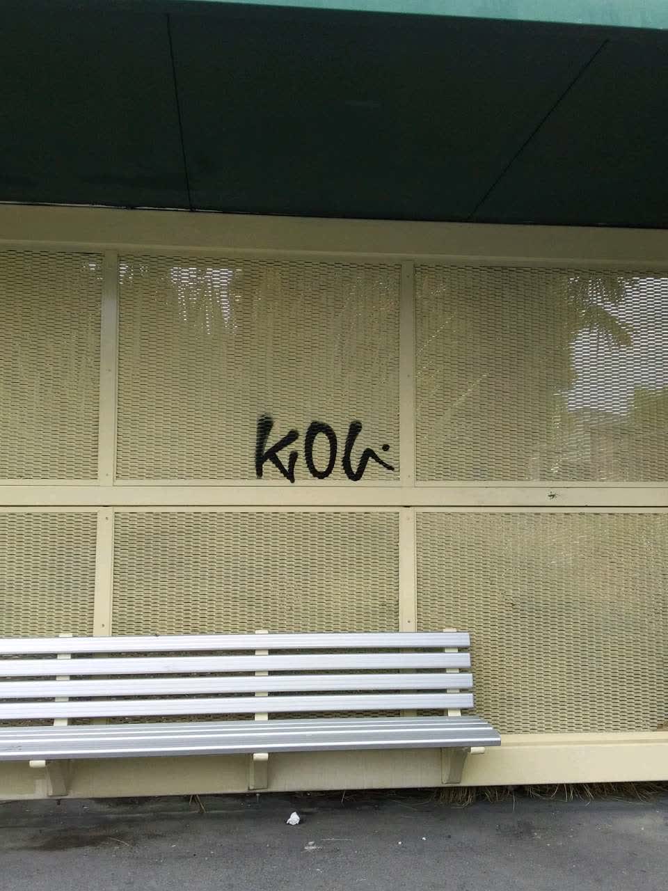 The photograph attached to this graffiti report