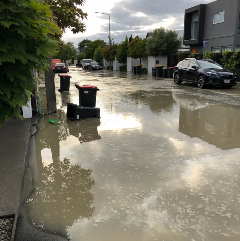 The photograph attached to this flooding report