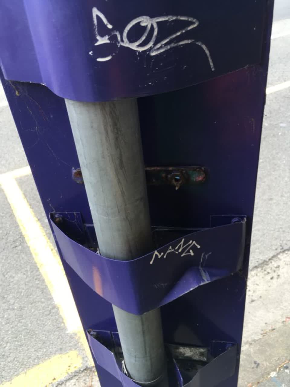 The photograph attached to this graffiti report