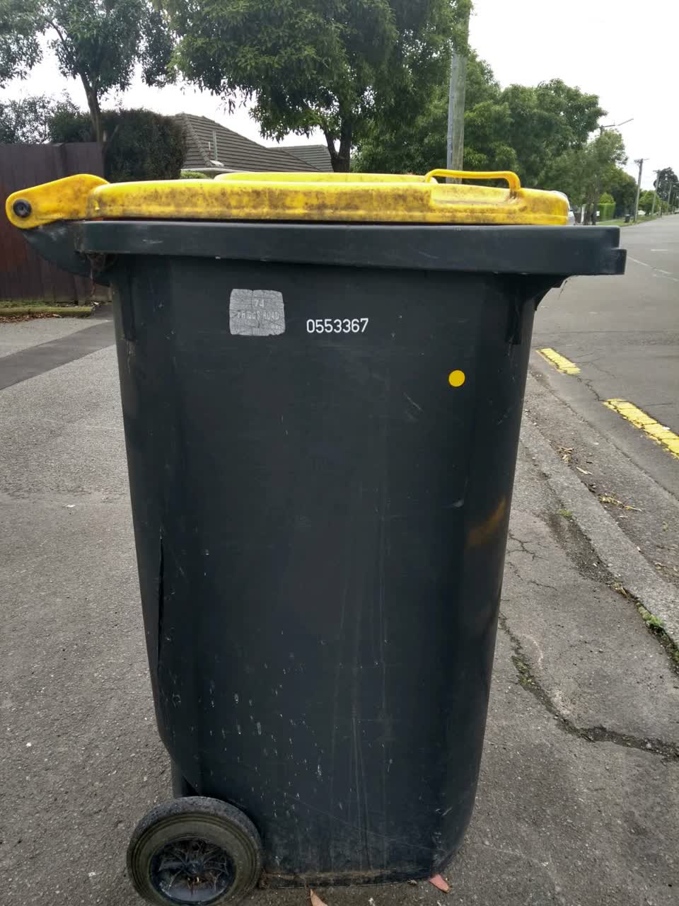 The photograph attached to this rubbish/recycling report