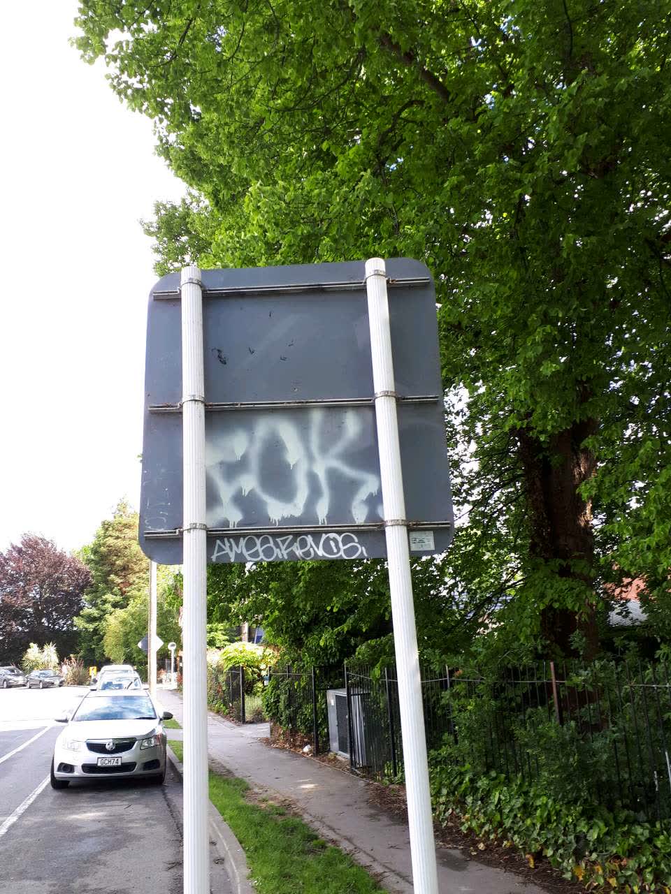 The photograph attached to this graffiti report