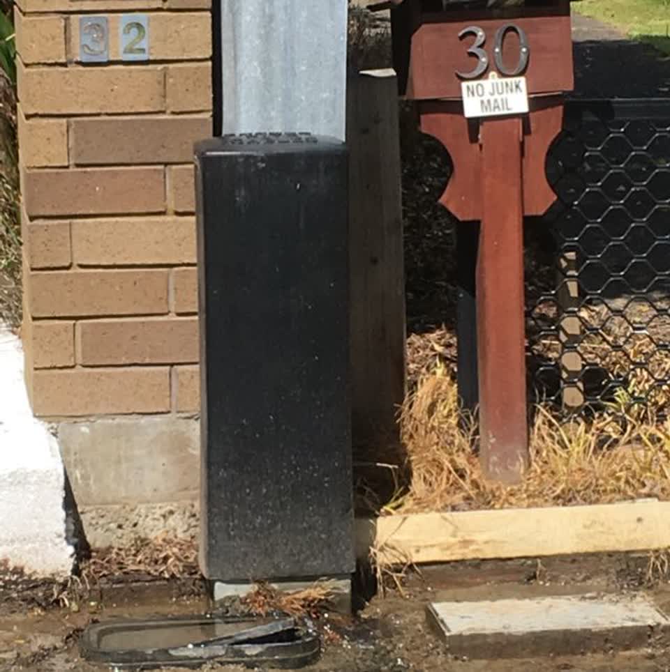The photograph attached to this flooding report