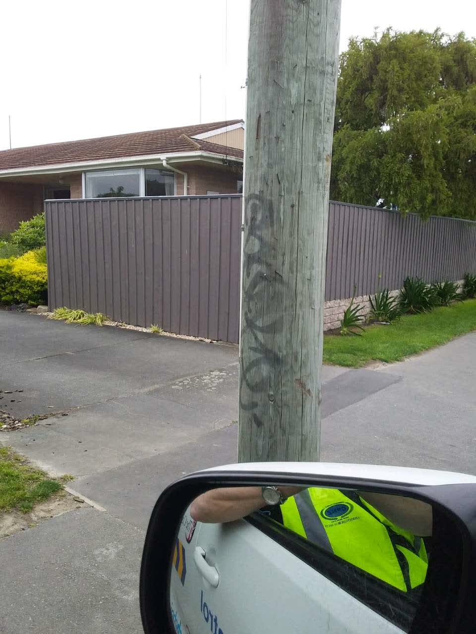 The photograph attached to this graffiti report