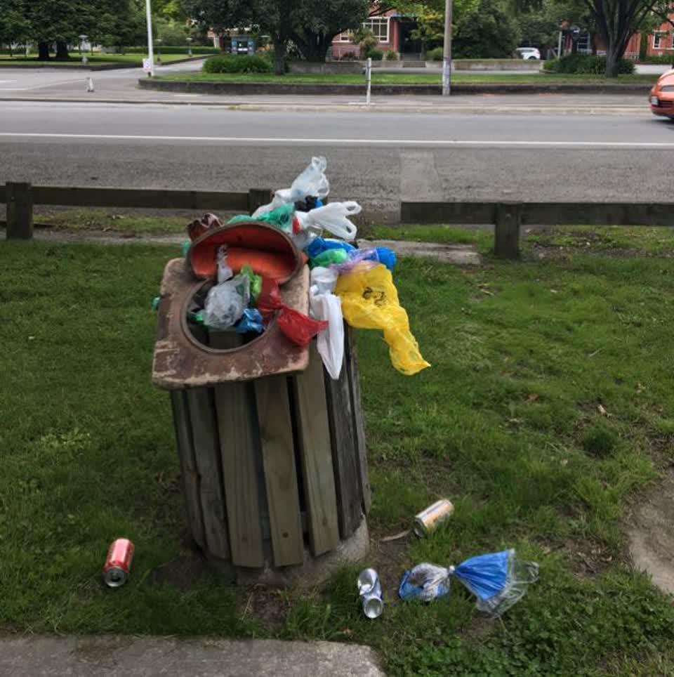 The photograph attached to this rubbish/recycling report