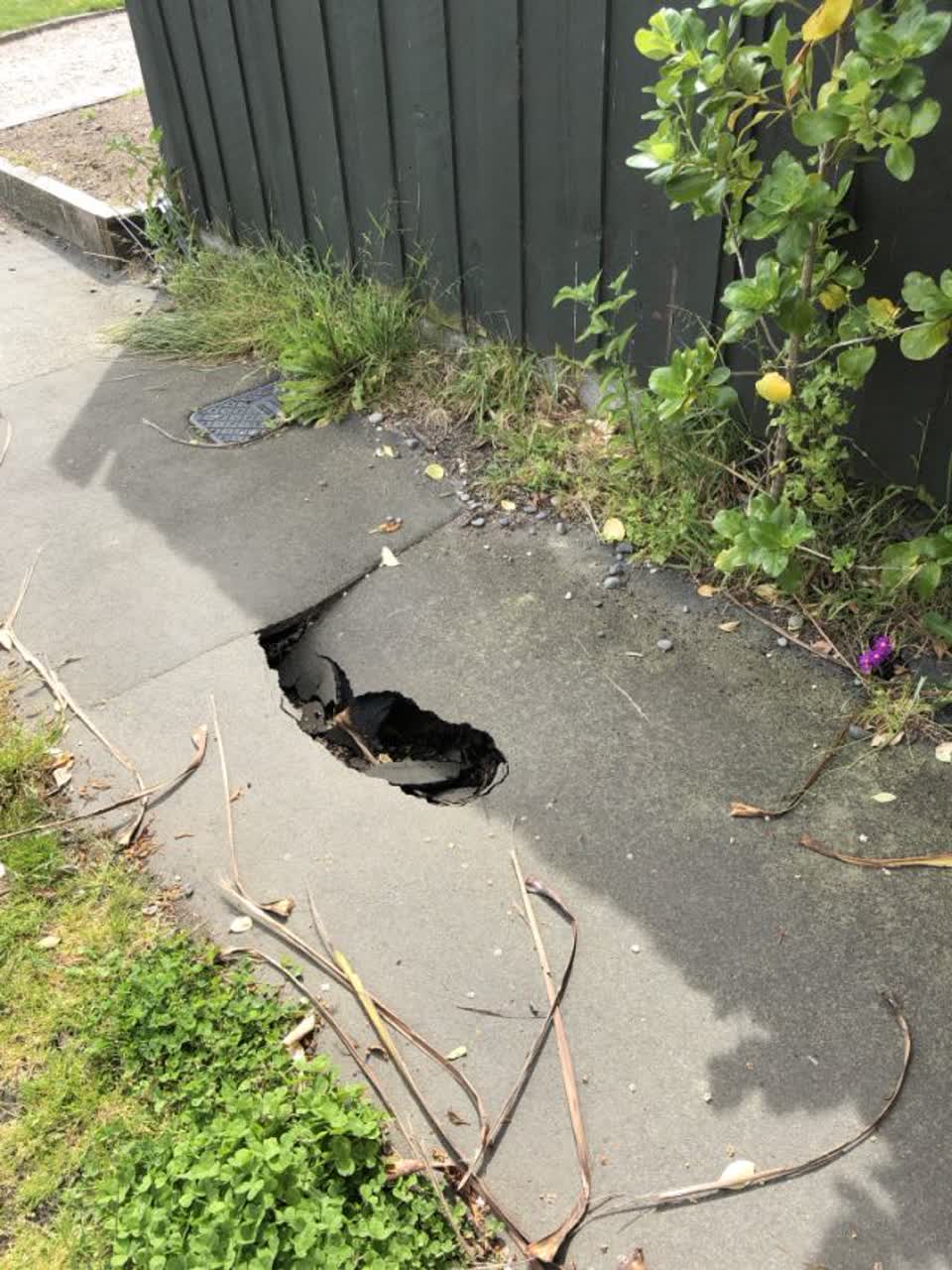 The photograph attached to this roading/streets report