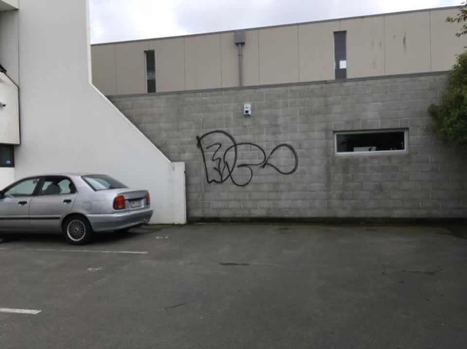 The photograph attached to this graffiti report