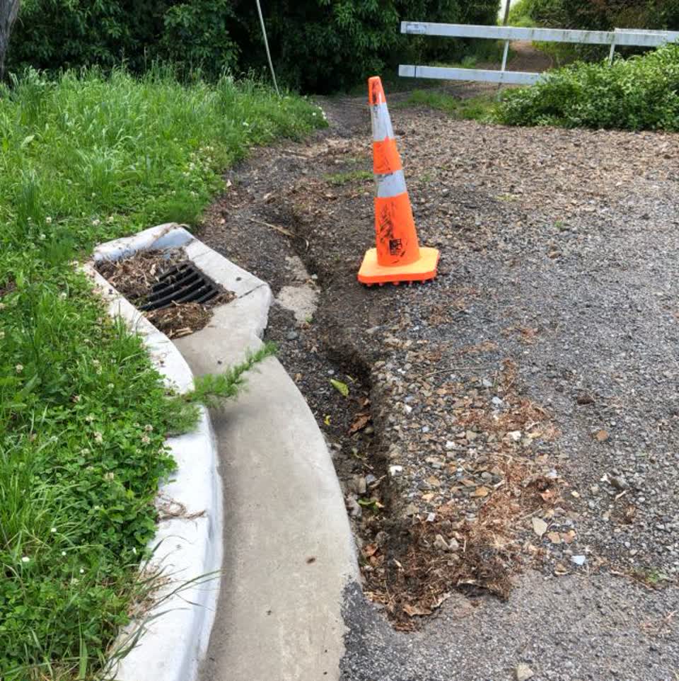 The photograph attached to this flooding report
