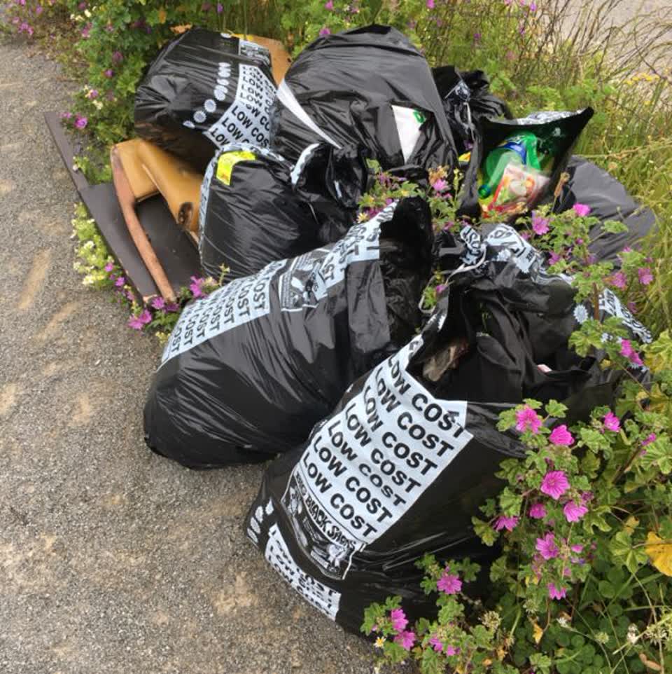 The photograph attached to this rubbish/recycling report