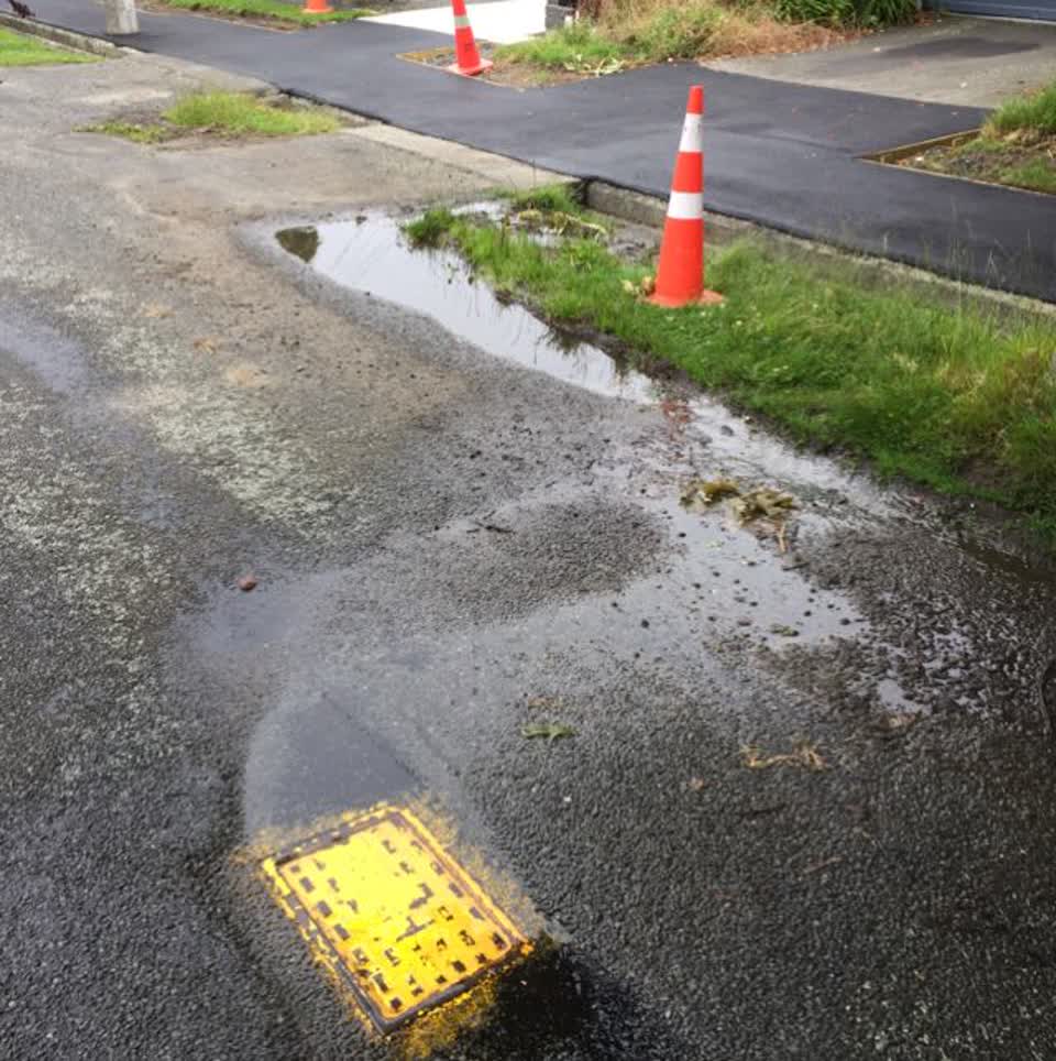 The photograph attached to this flooding report