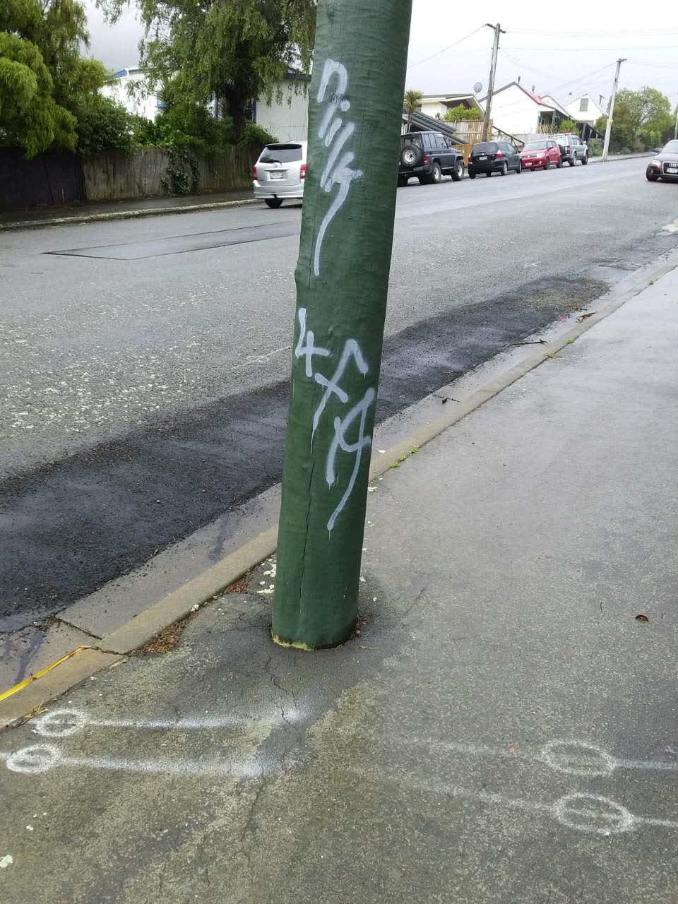 The photograph attached to this graffiti report