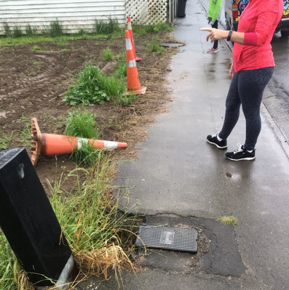 The photograph attached to this roading/streets report