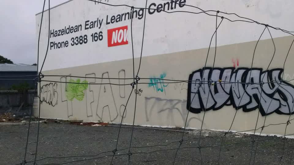 The photograph attached to this graffiti report