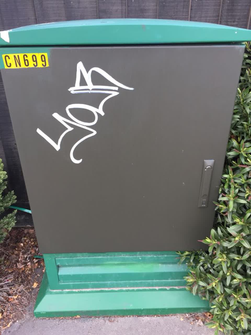 The photograph attached to this graffiti report