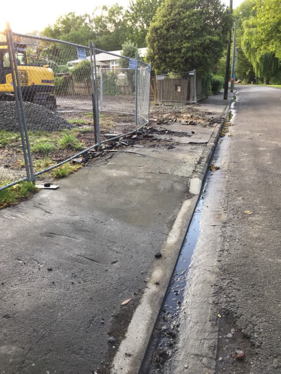 The photograph attached to this roading/streets report