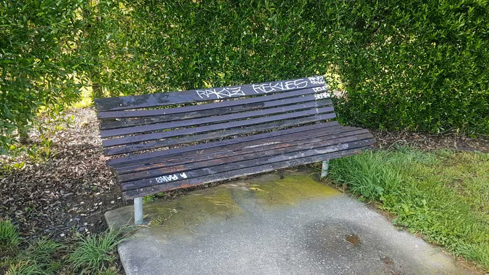 The photograph attached to this graffiti report
