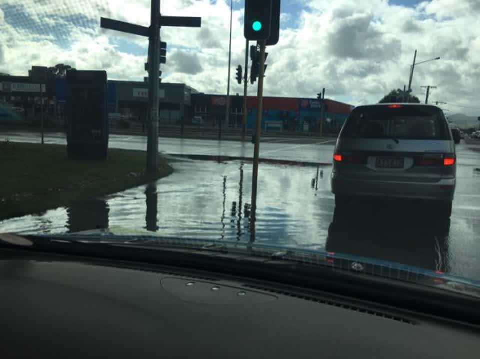 The photograph attached to this flooding report
