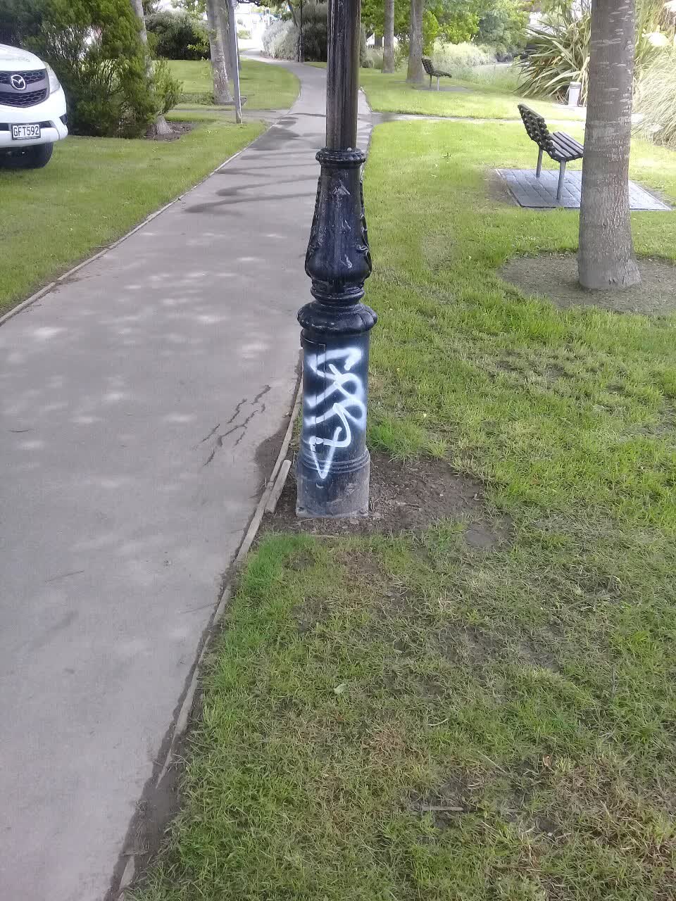 The photograph attached to this graffiti report