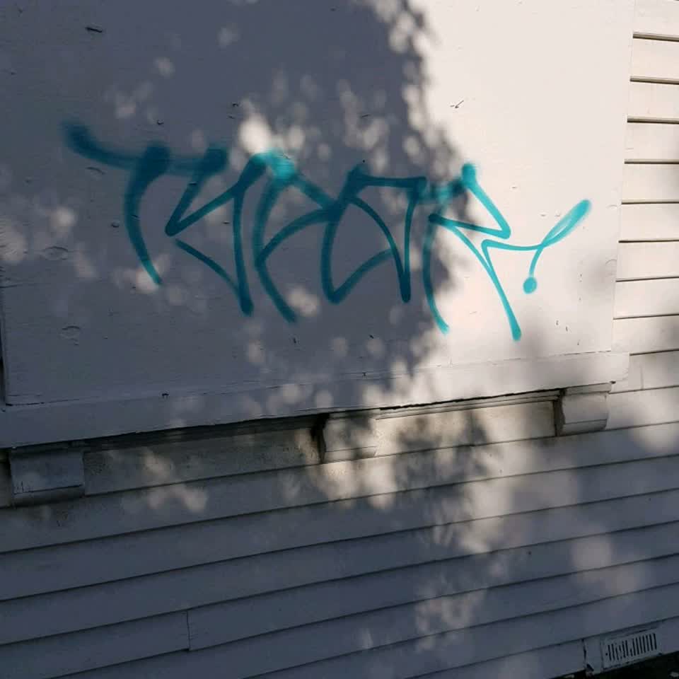 The photograph attached to this graffiti report