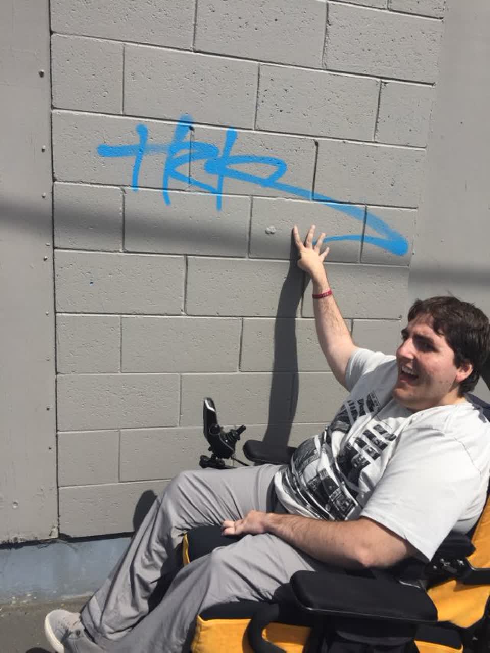 The photograph attached to this graffiti report