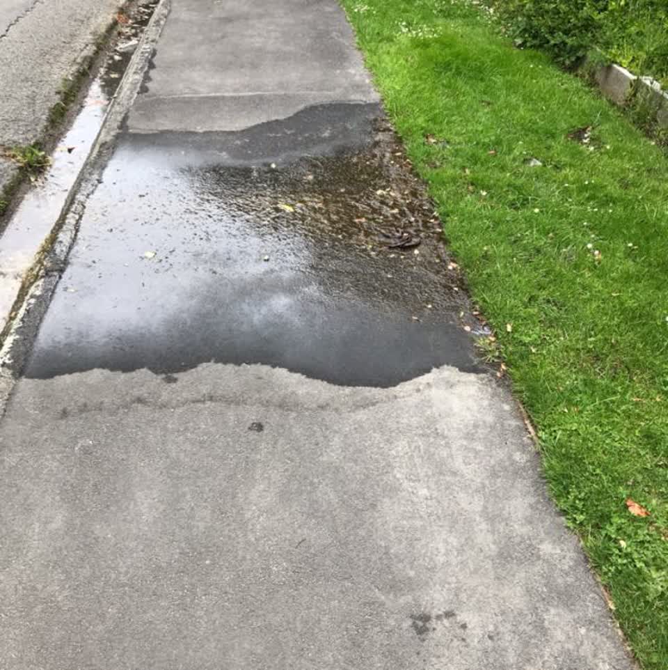 The photograph attached to this flooding report
