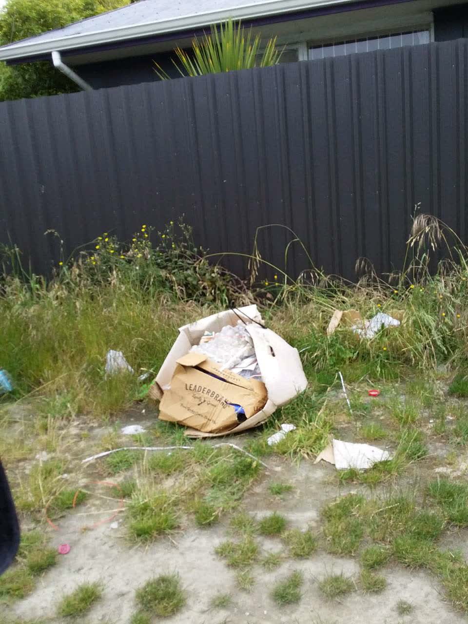 The photograph attached to this rubbish/recycling report
