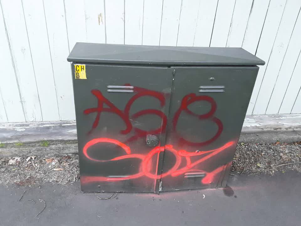 The photograph attached to this graffiti report