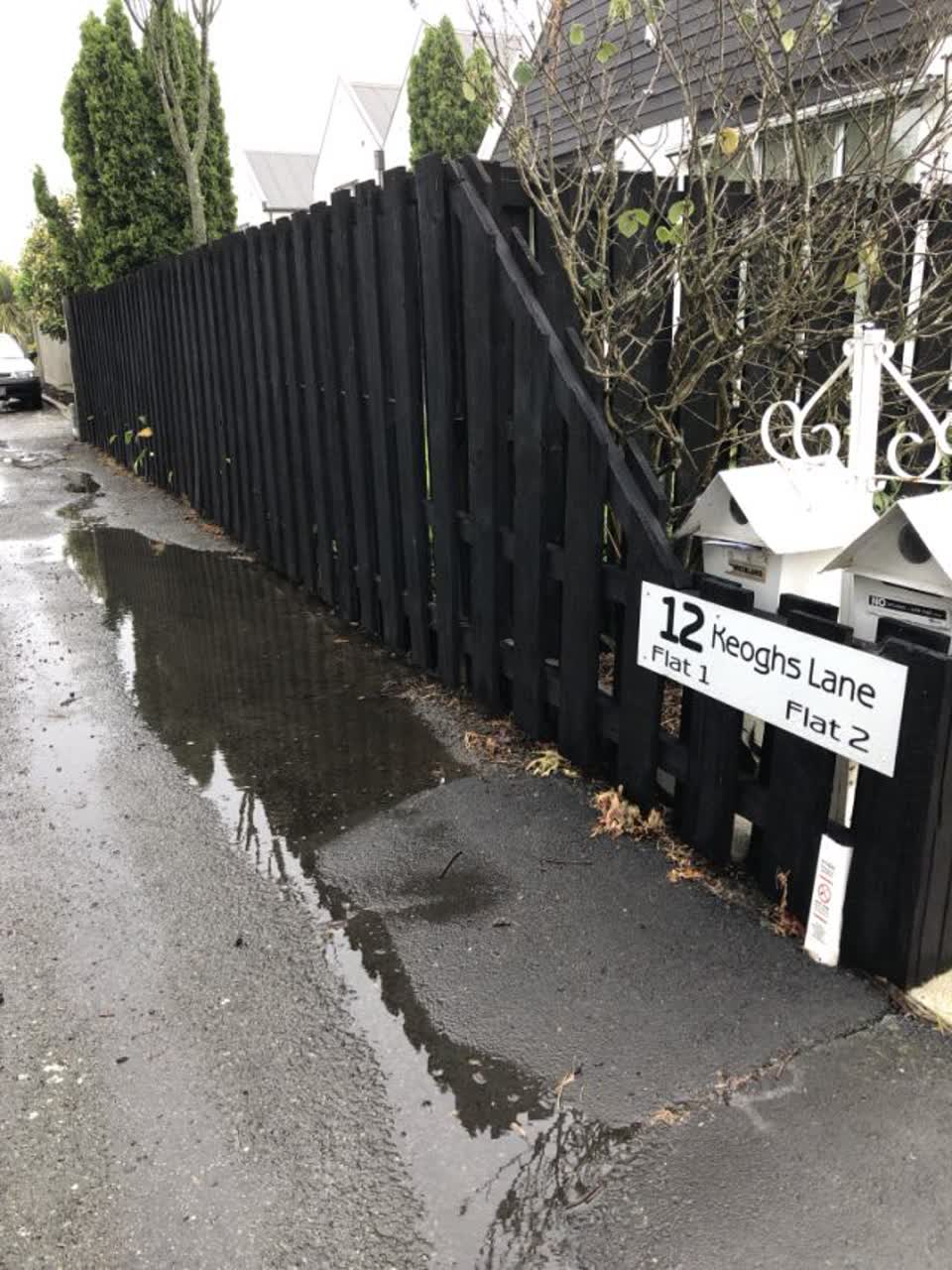 The photograph attached to this flooding report