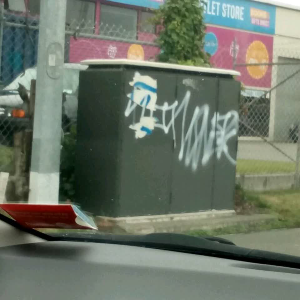 The photograph attached to this graffiti report