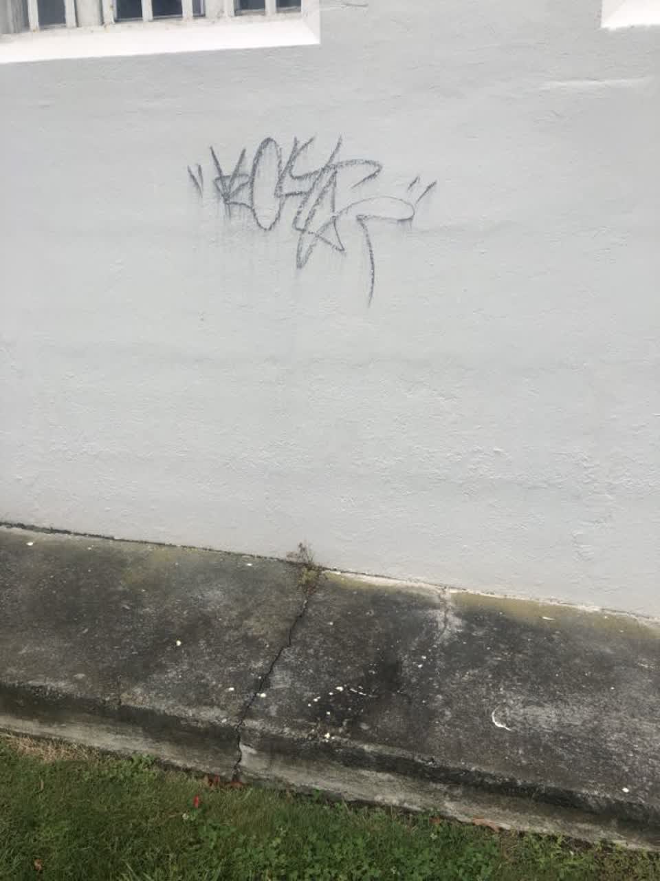 The photograph attached to this graffiti report