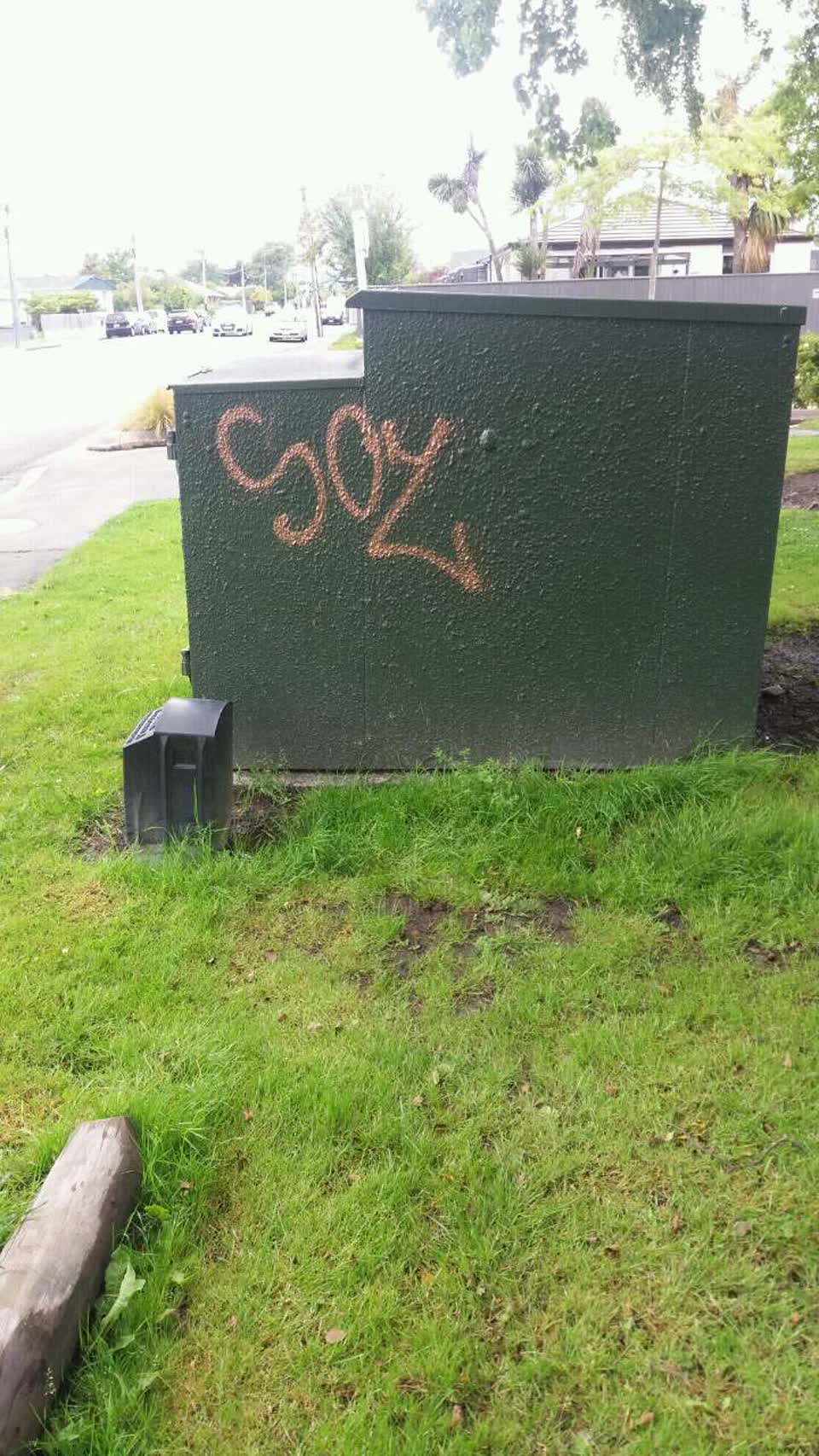 The photograph attached to this graffiti report