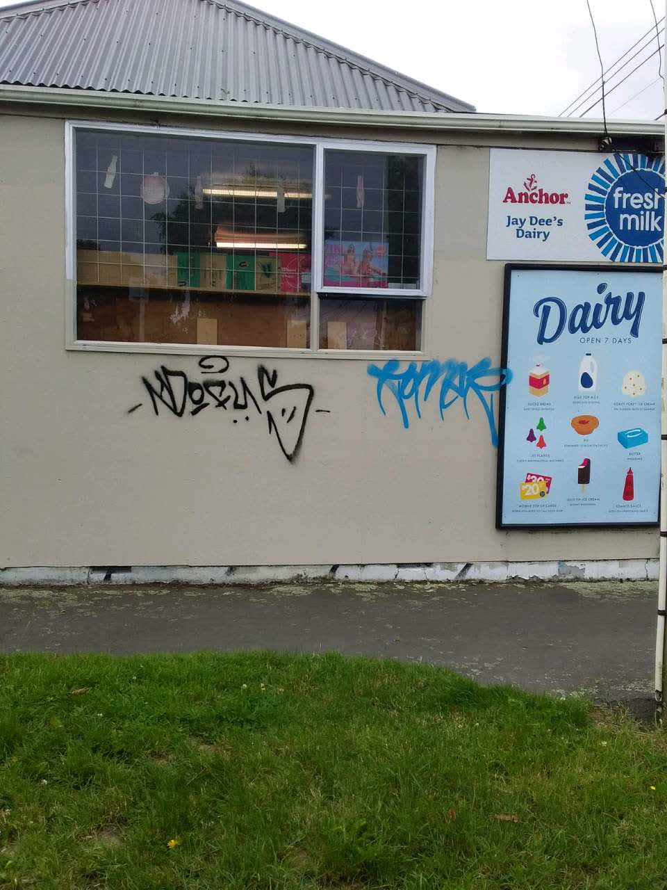 The photograph attached to this graffiti report