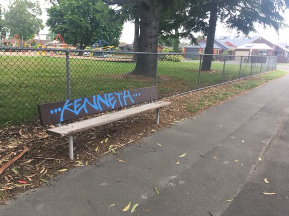 The photograph attached to this graffiti report