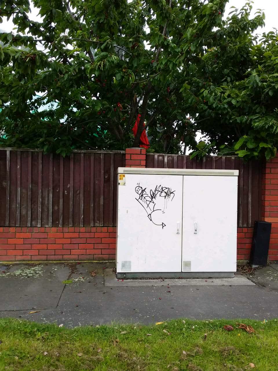 The photograph attached to this graffiti report