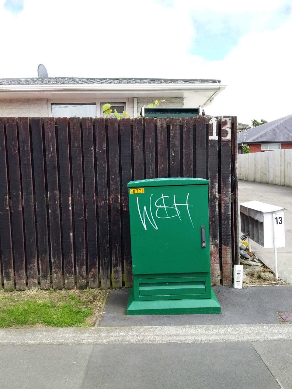 The photograph attached to this graffiti report