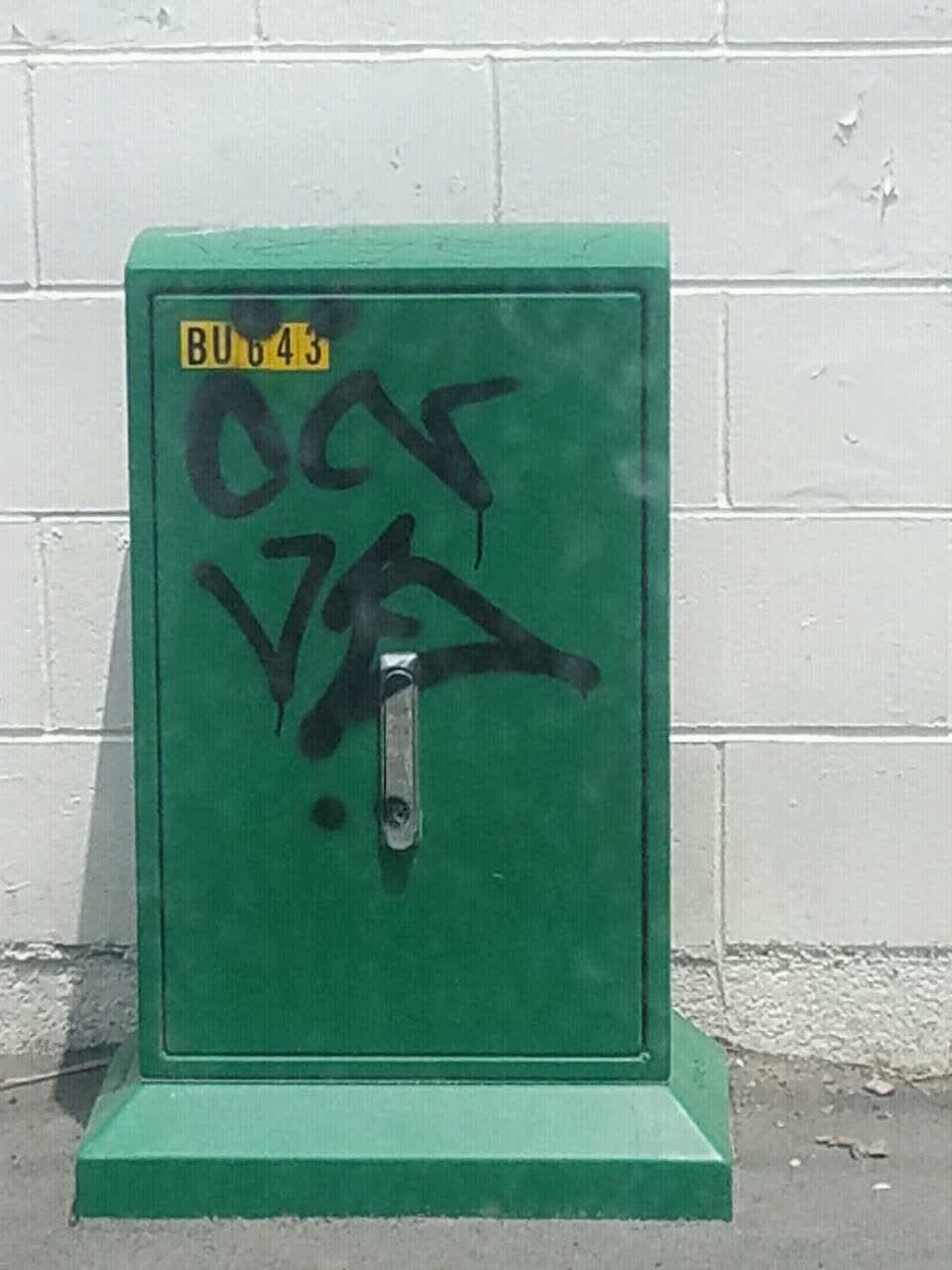 The photograph attached to this graffiti report