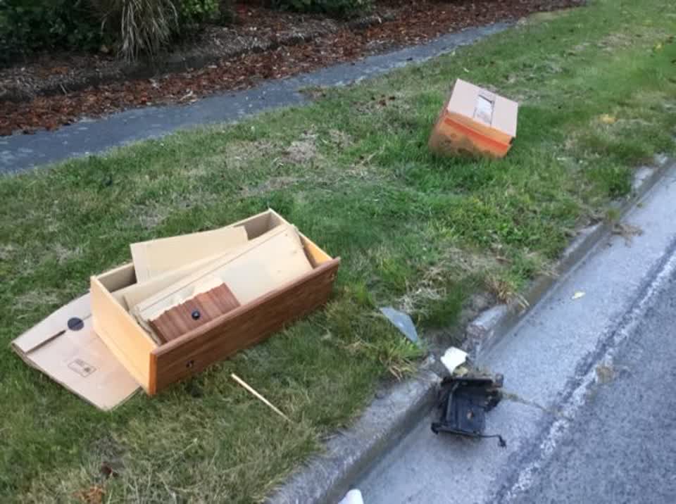 The photograph attached to this rubbish/recycling report