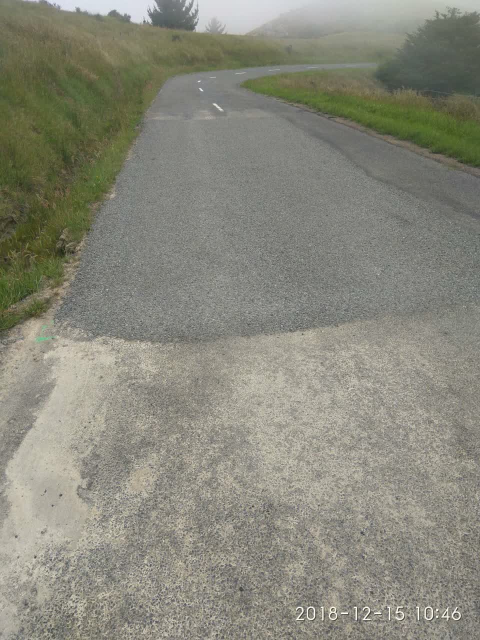 The photograph attached to this roading/streets report