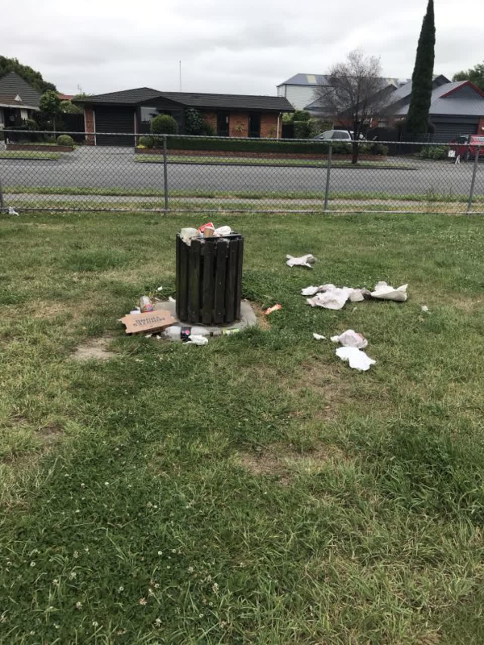 The photograph attached to this rubbish/recycling report