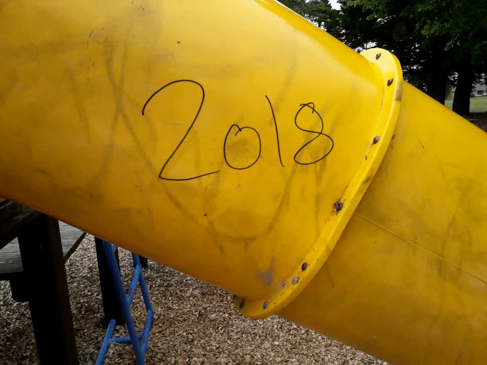 The photograph attached to this graffiti report