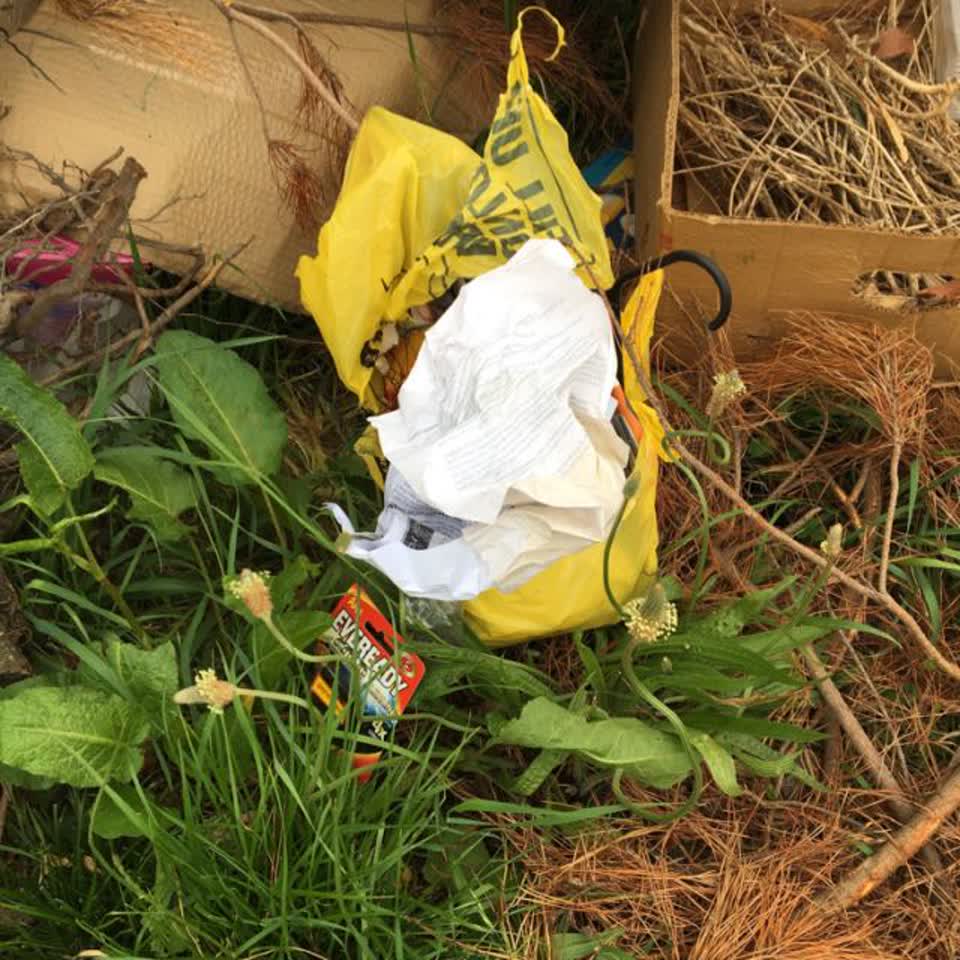 The photograph attached to this rubbish/recycling report